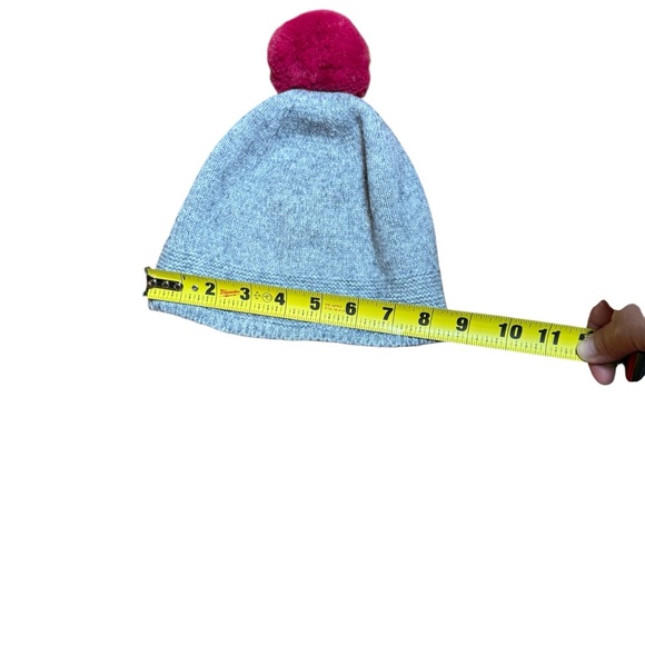 Okaïdi Kids Unisex Gray Knit Beanie Hat Fleece Lined Pom Pom Winter Size 54/56 - Picture 9 of 10
